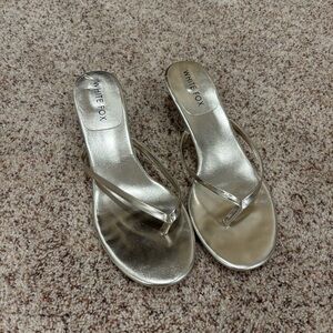 White Fox sandal heels